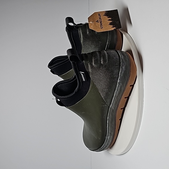 Staheekum Ankle Rain Winter Boot Shoe Rubber Waterproof Pull-On Olive Green 10 - Picture 8 of 16